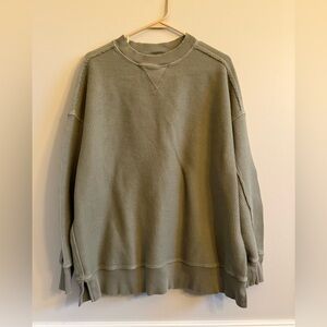 Aerie ribbed crewneck, EUC, Small, green